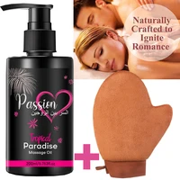 200ml Passion Sensual Jojoba Oil Natural Body Massage Oil for Couples Relaxing Perfect Glide & Smooth Skin, Tropical Paradise