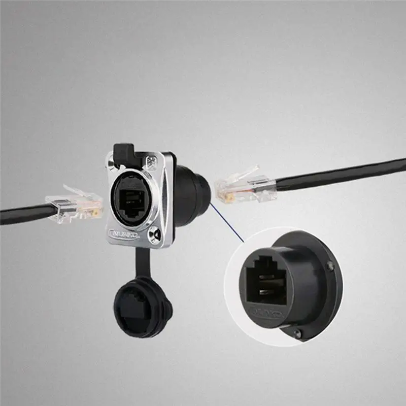 2X IP67 네트워크 RJ45 방수 커넥터/이더넷 RJ45 방수 플러그 + 실외용 이더넷-Y41A용 방수 소켓