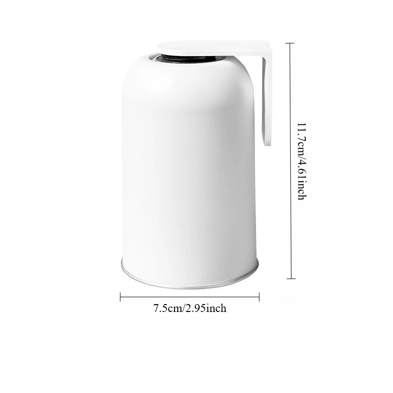 Grande capacità: bicchiere magnetico per collutorio per bagno, in acciaio inossidabile, facile da installare grazie al supporto a parete (non sono necessari attrezzi)._voghion.com