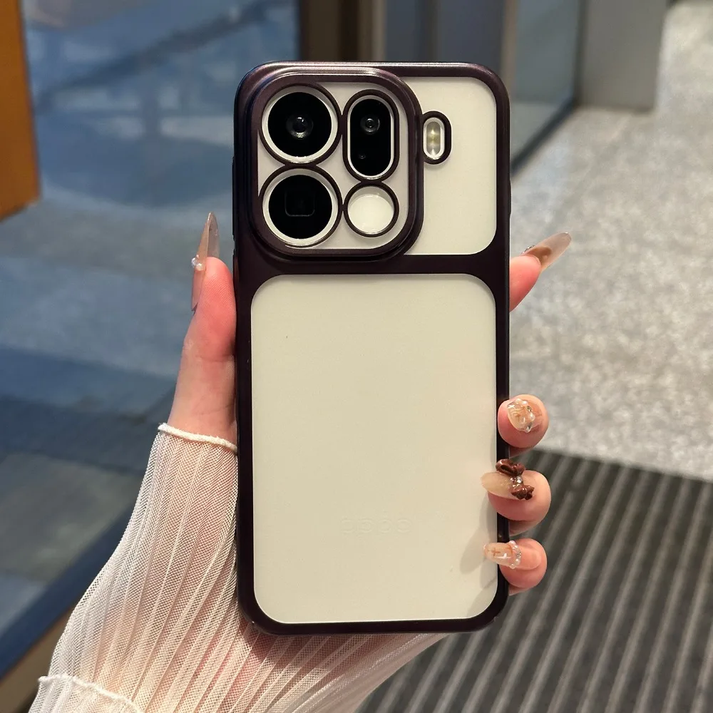 Transparent Shockproof Phone Case with Full Camera Protection - Anti-Fall Hard Matte Clear Cover