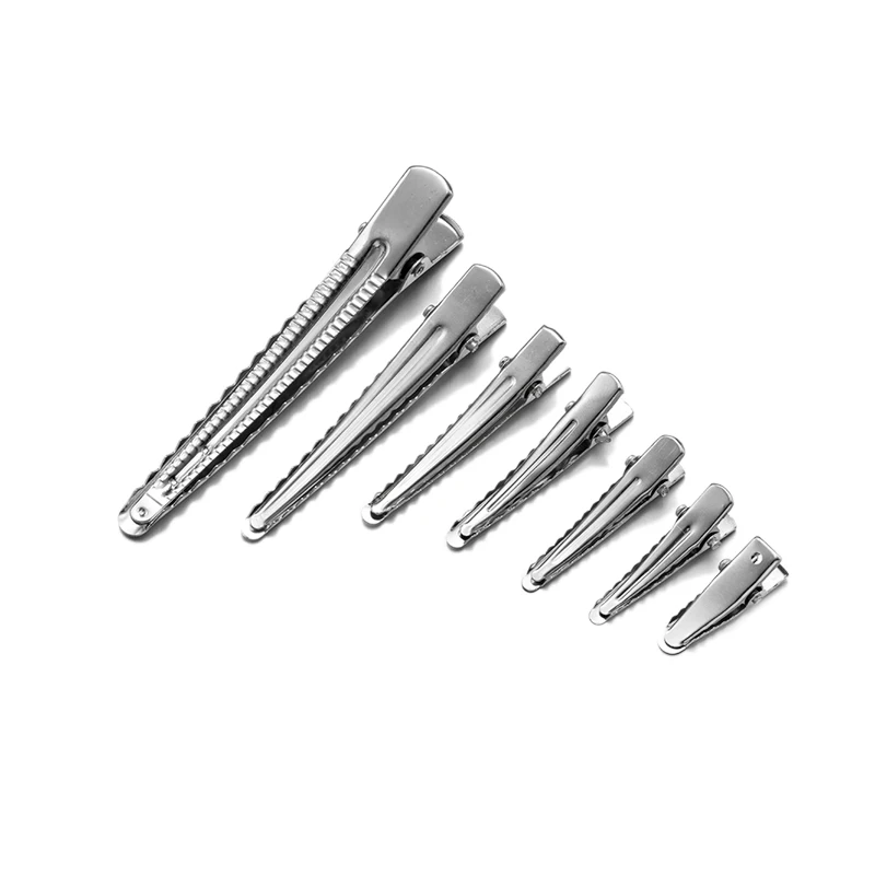 20 Stück 25/30/35/40/45/50/60/80mm Flache Einzahn-Metall-Krokodilklemmen-Basisklammern für DIY-Haarspangen und Schmuckherstellung – Detail 2