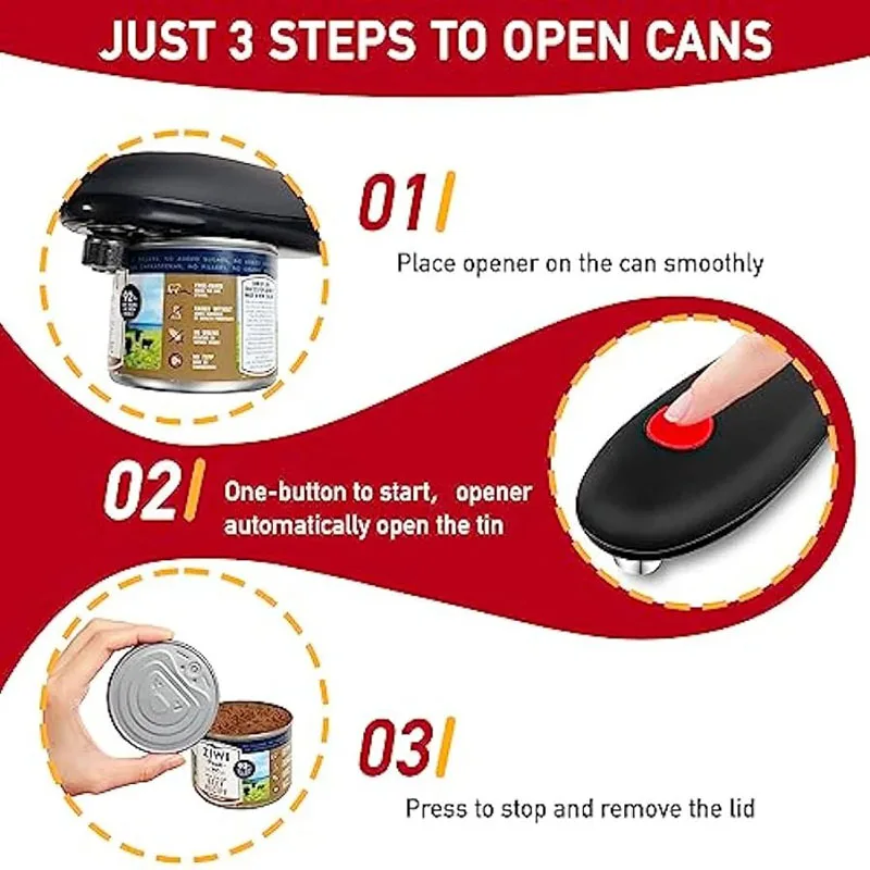 Can opener electric automatic jar bottle machine portable kitchen opening tool one touch