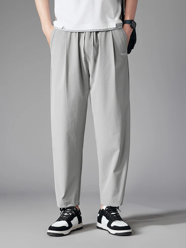 Description Picture 5 of item10XL 9XL Men's Joggers Ice Silk Big Size Sweatpants Sportswear Breathable Cool Drawstring Casual Track Pants Men Sport Trousers