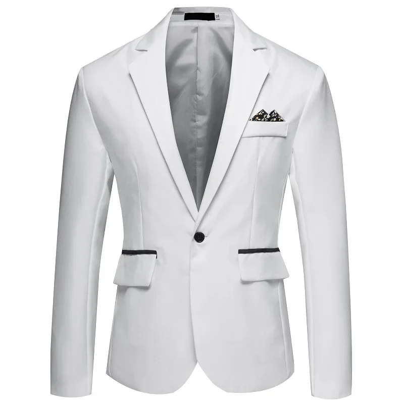 Men's Western-Style Single-Breasted Suit Jacket casual business attire no ironing required imported cross-border