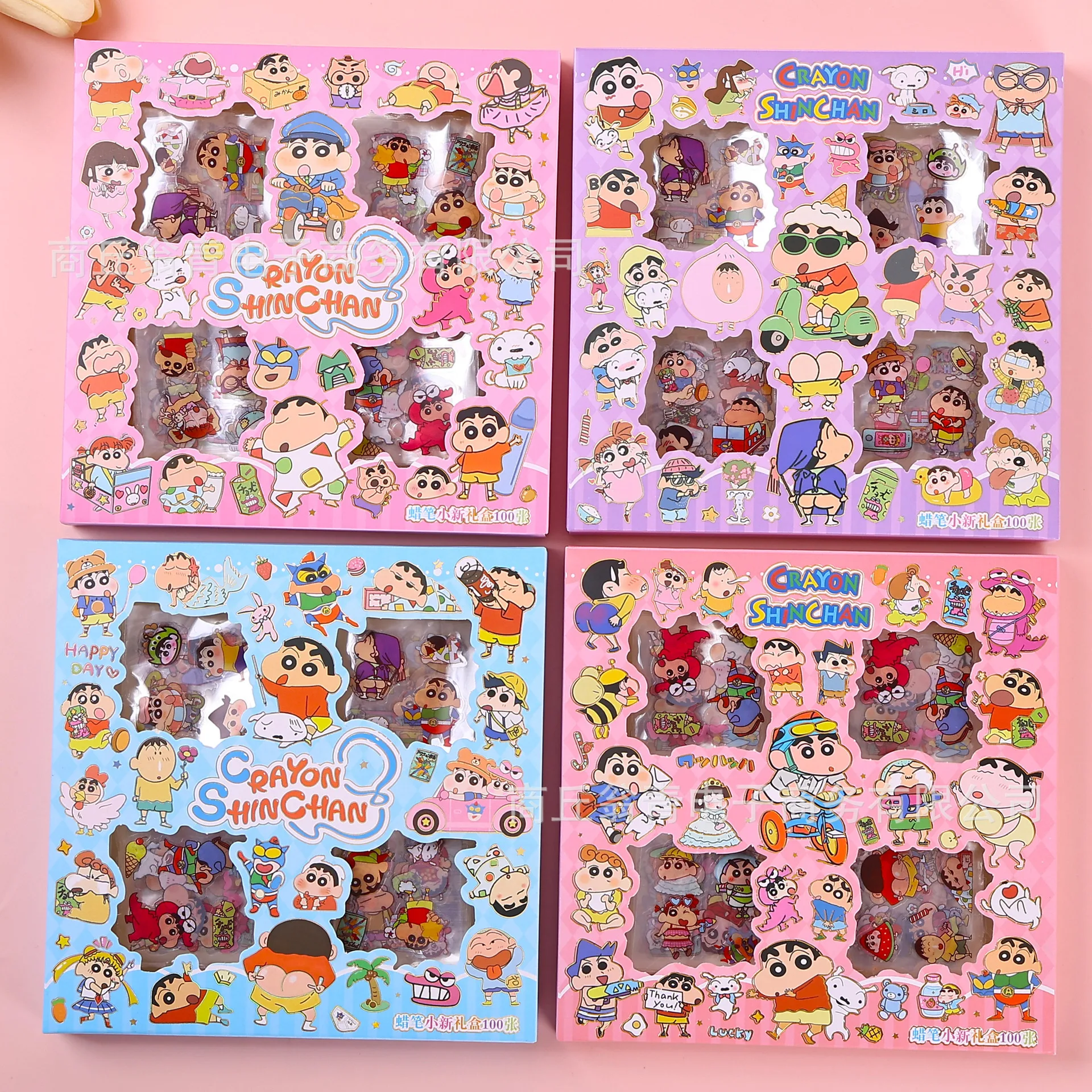 100PCS Crayon Shin-chan Anime Spielzeug Aufkleber Transparente Applikation Computer Skateboard DIY Dekoration Zubehör Weihnachtsgeschenke