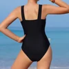 Summer Girls' Swimwear Children's One-Piece Swimsuit with Hollow Design Wide Straps for 8-12Years Older Youngsters Beach Wear 2