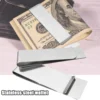 1Pcs Stainless Steel Money Clip Fashion Simple Silver Creative Banknote Clip Belt Clip Personality Bookmark Metal Ticket Folder 2