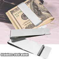 1Pcs Stainless Steel Money Clip Fashion Simple Silver Creative Banknote Clip Belt Clip Personality Bookmark Metal Ticket Folder 2