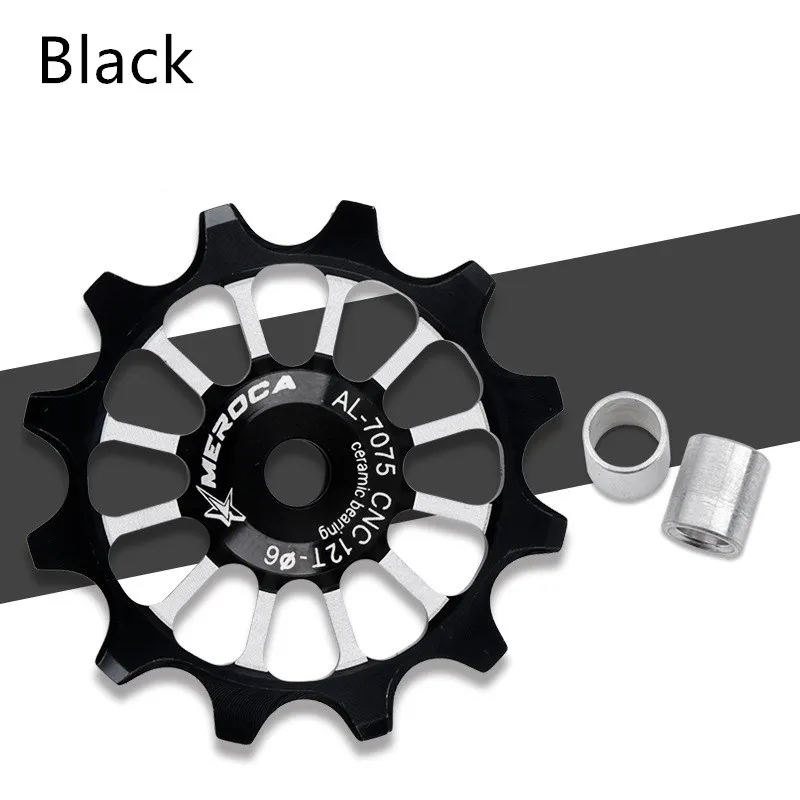 12T Noir Galet Guide-dérailleur En Céramique Usiné CNC 12T Pour Vélos