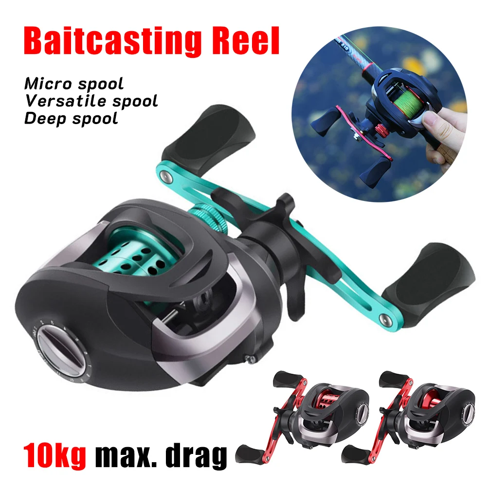 

Light Weight Baitcasting Reel 10KG MAX Drag 12-Gear Magnetic Brake Deep/Versatile/Micro Metal Spool Fishing Reel Left/Right Hand