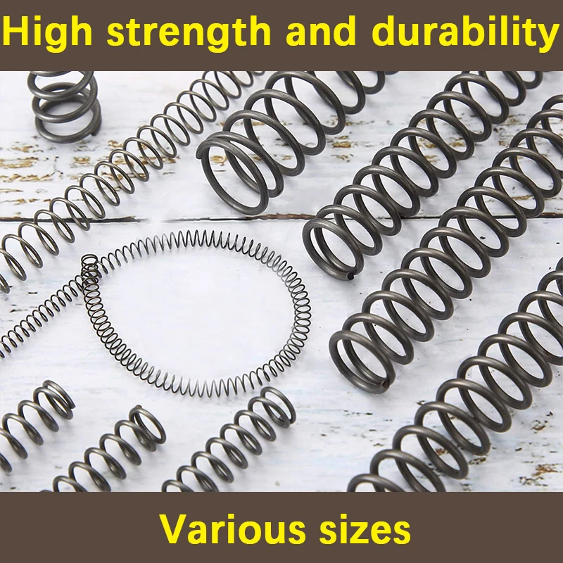 Draaddiameter 0,6 Mm 0,7 Mm 0,8 Mm Veerdrukveer Veer Buitendiameter 3Mm-18Mm Lang Spring100mm-300mm2pcs