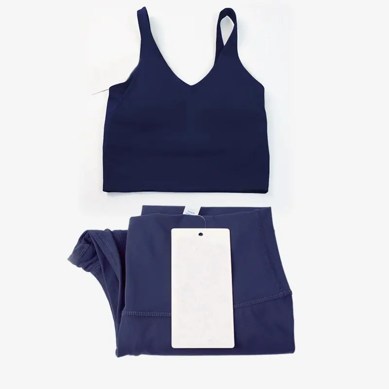 Naked Feeling Women Yoga Set Women U-Shaped Sports Bra Quick Dry Yoga Leggings Sportswear Women Workout Clothes Fitness Gym Set