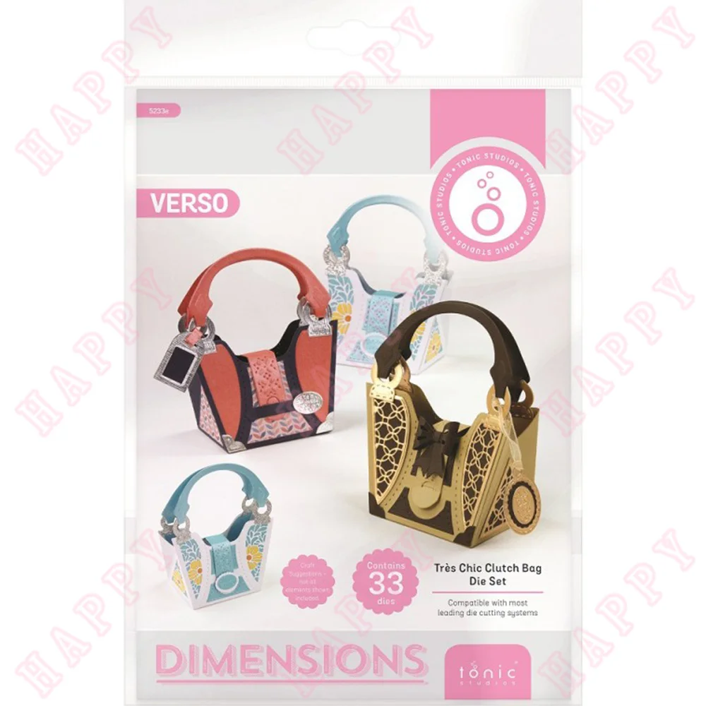 

Metal Cutting Dies Res Chic Handbag Gift DIY Scrapbook Envelope Greeting Card Decorative Embossing Handmade Paper Craft Template