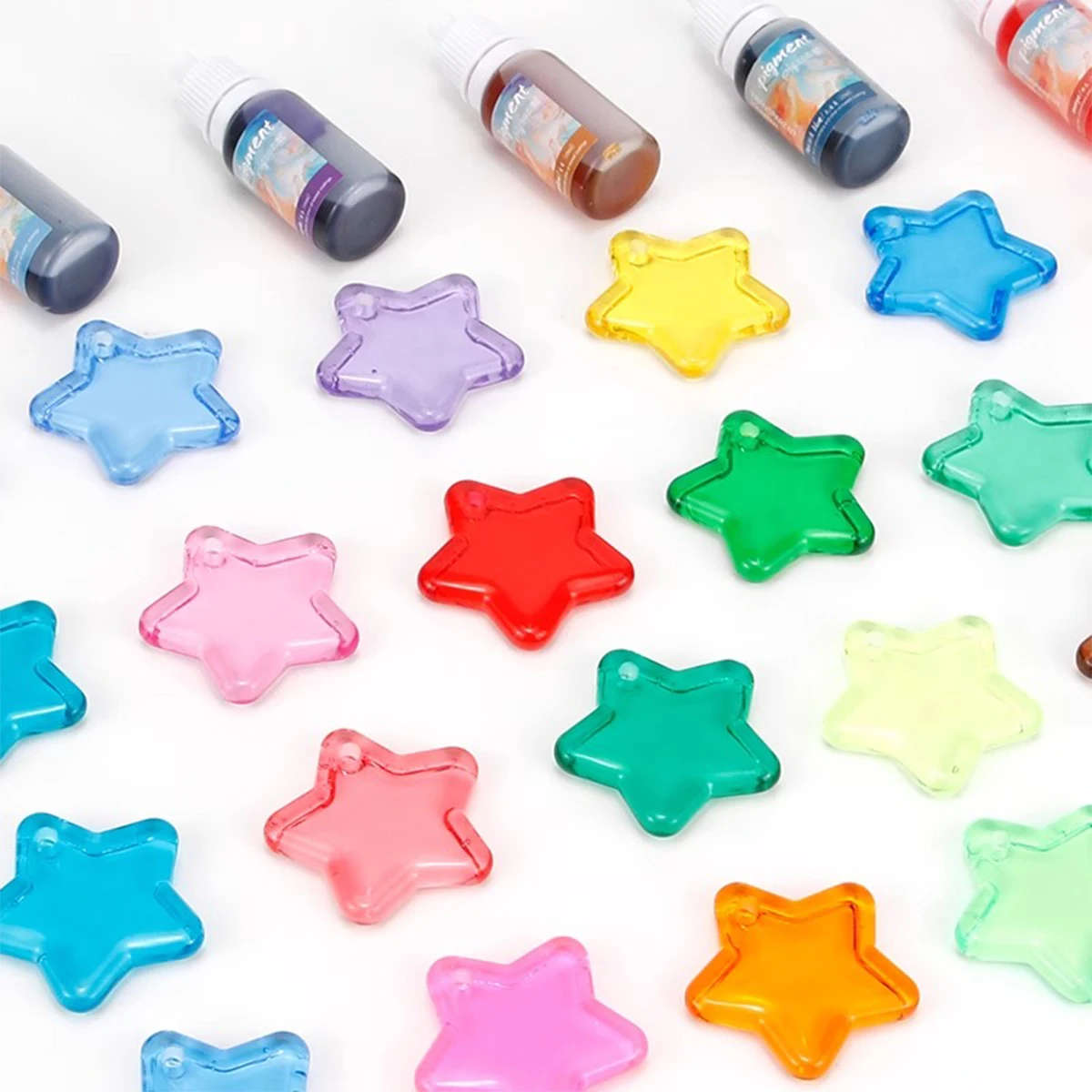 24-Color Epoxy Resin Paint Pigment Set - Concentrated Liquid Dye for UV Resin Coloring and DIY Jewelry Art Crafting