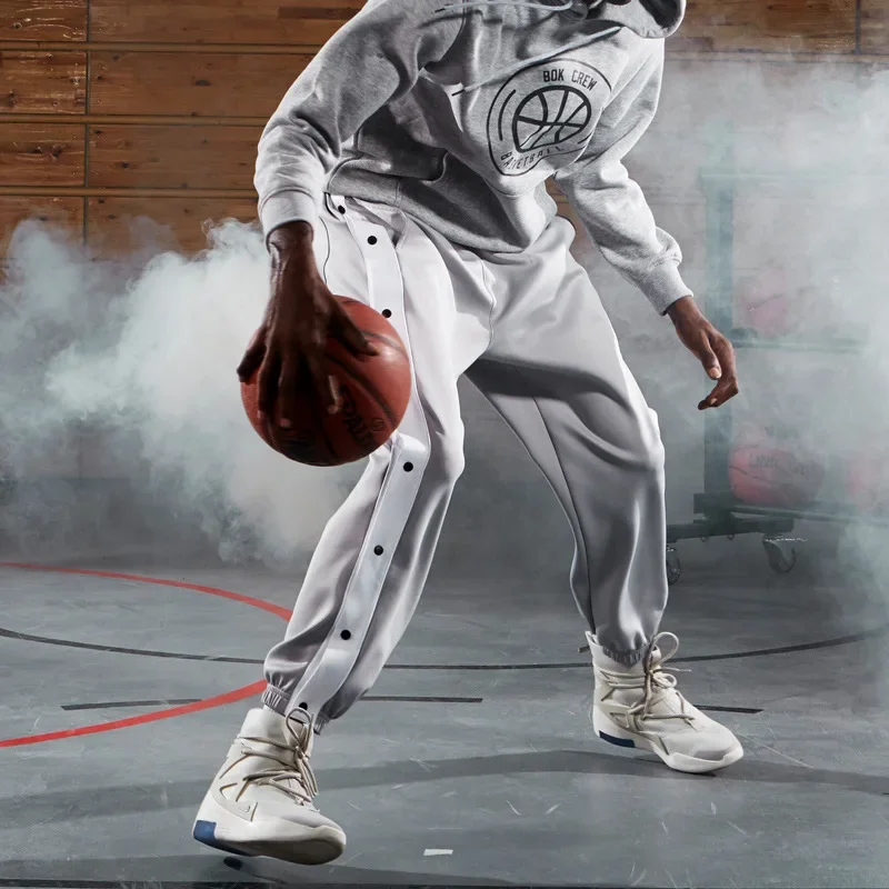 Men's Casual Basketball Pants Breathable Fitness Sportswear Loose Fit Comfortable Training Trousers Cross-Border Style