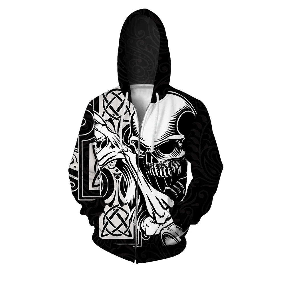 thumbnail image 1 of Sudadera con capucha y cremallera con estampados de moda para hombre, ropa para hombre, sudadera con cremallera para hombre, sudadera con capucha y cremallera con estampado digital 3D, sudadera con es, 1 of 4