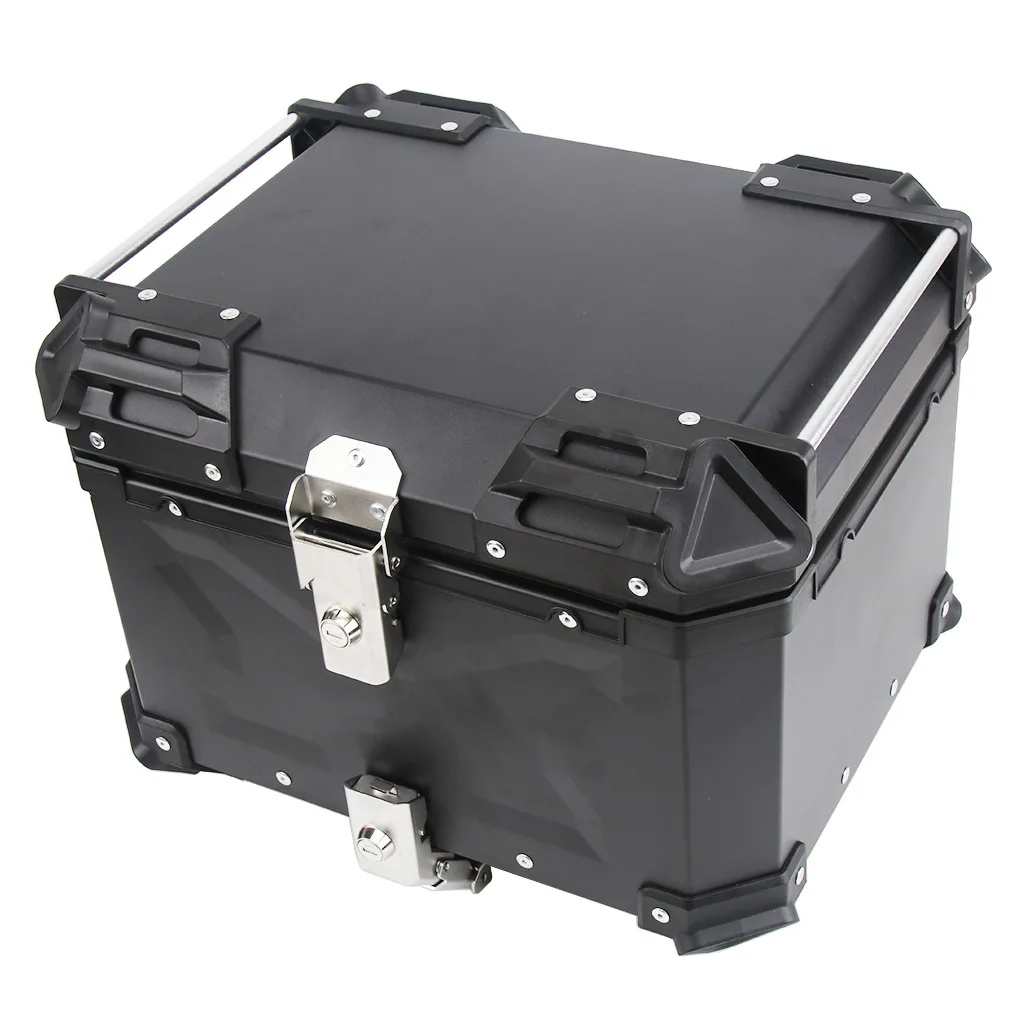 

55L Universal Motorcycle Aluminum Rear Trunk Luggage Case Waterproof Tail Box Storage Box For Suzuki V-Strom 650 1050 For YAMAHA