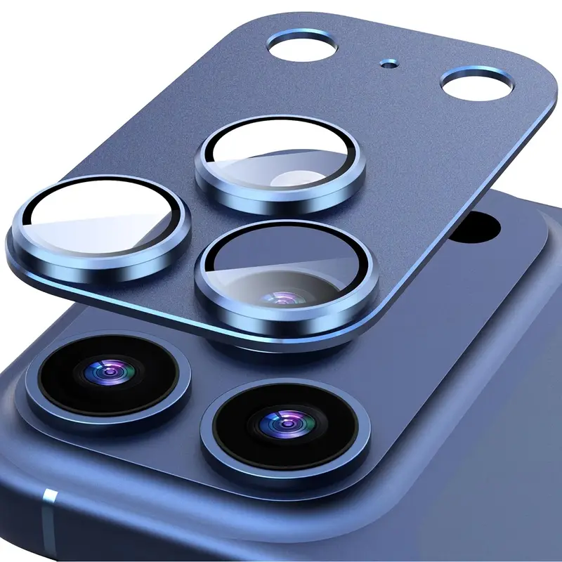 1pc Protective Film for iPhone 17 Pro Max/iPhone 17 Pro/17 Air Full Coverage Ultra-Thin Camera Lens Protector Metal Frame - Image 9