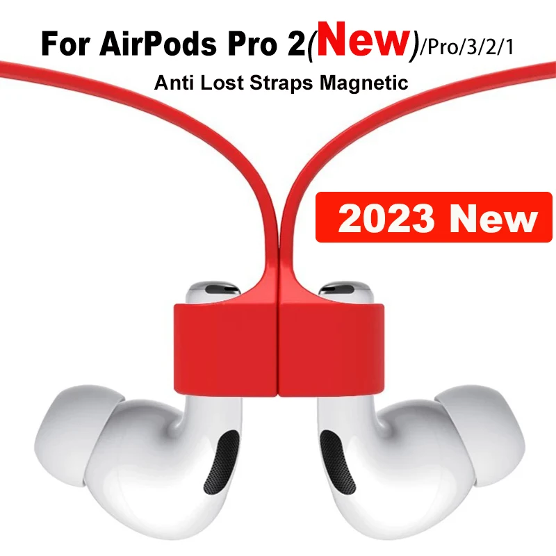 Cordino Anti-Smarrimento Per AirPods E Auricolari Wireless - 2 Pezzi Da 70cm In Silicone, Nero E Bianco - Foto 4