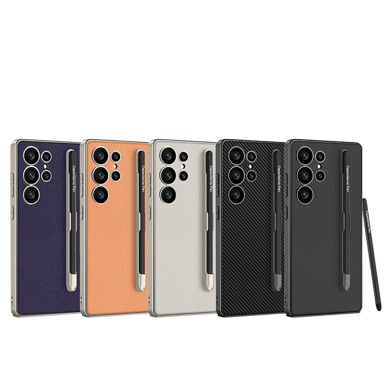 Luxury Carbon Fiber Anti-Knock Case with Pen Holder