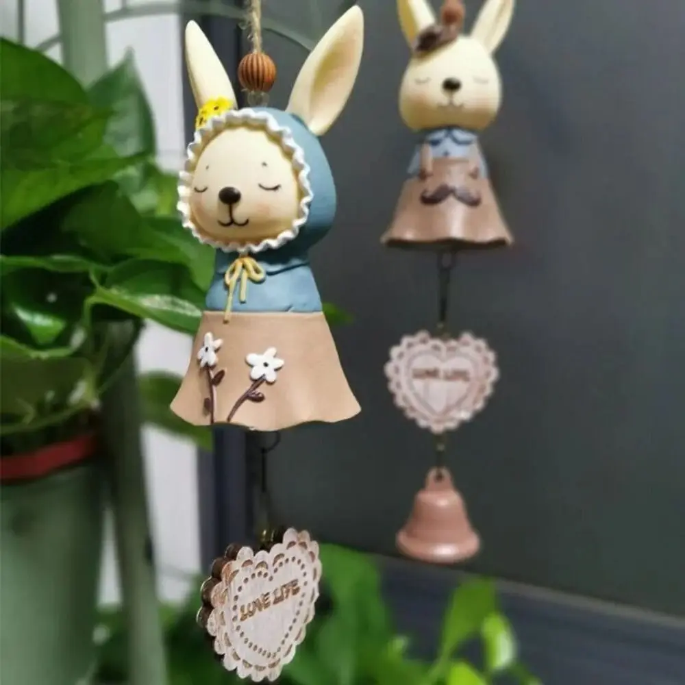 

Полимерные Подвески в виде кролика, новинка, украшение для дома, мультяшный кролик ручной работы, ветряные колокольчики, мультяшное украшение для двери