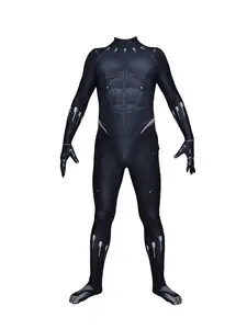 Adults Kids Panther Cosplay Costume Superhero Black Zentai Suit