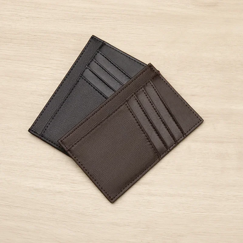 

2023 New Credit Card Holders Genuine Leather Mini Slim Wallets Card Holder for Men Simple Driver License Case Money Bag Wallet