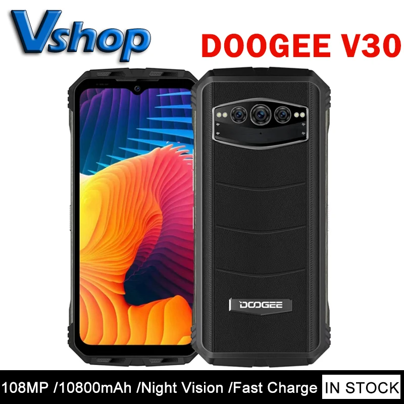 DOOGEE V30 5G Night Vision 108MP Camera Rugged Phone 8GB 