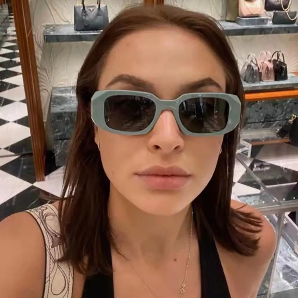 

Прямоугольные солнцезащитные очки, женские солнцезащитные очки неправильной формы в стиле ретро, Винтажные Солнцезащитные очки с квадратной оправой, очки для вождения на открытом воздухе, очки