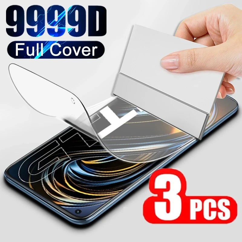 

3PCS For Realme GT3 Hydrogel Film Screen Protector For Realme GT Neo 5 5SE 3 2 3T 2T GT2 Pro GT3 Protective Film Not Glass