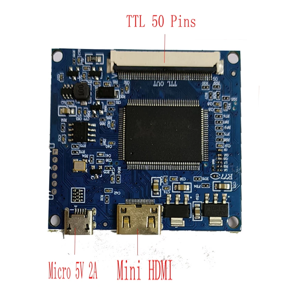 Hdmi Controller Driver Board Tft Lcd Screen para o Monitor da Caixa do Computador Raspberry pi 1024x600 - Imagem 4