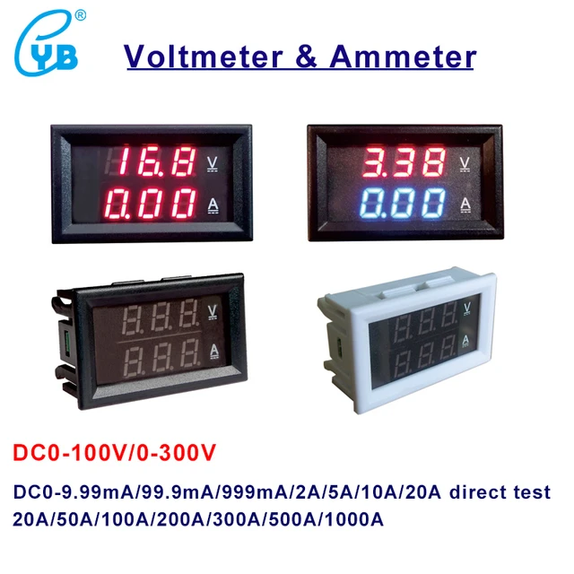 Voltmètre Ampèremètre Numérique AC 80-300V 0-100A Tension Courant