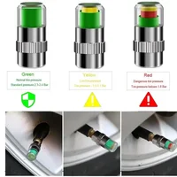 4PCS Car Tire Pressure Caps, Tire Valve Cap with Pressure Indicator Tyre Pressure Monitor Valve Caps Air Alert Auto Accessories 2