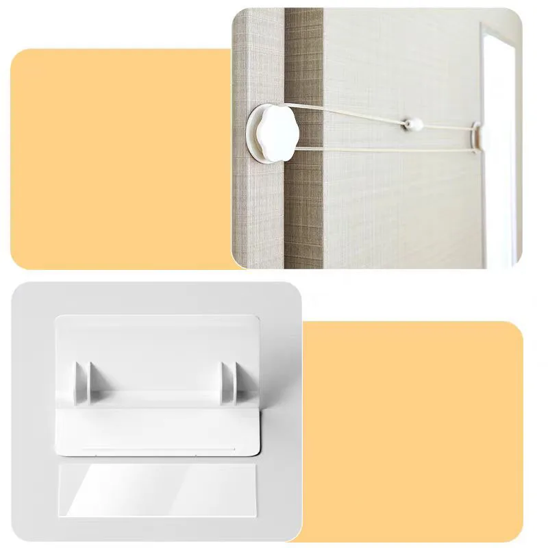 Automatic Pet Door Opener Elastic Cord Cat Entry Doorway Door Closer Punch-Free Automatic Closers Open Hole pet door plastic pet door
