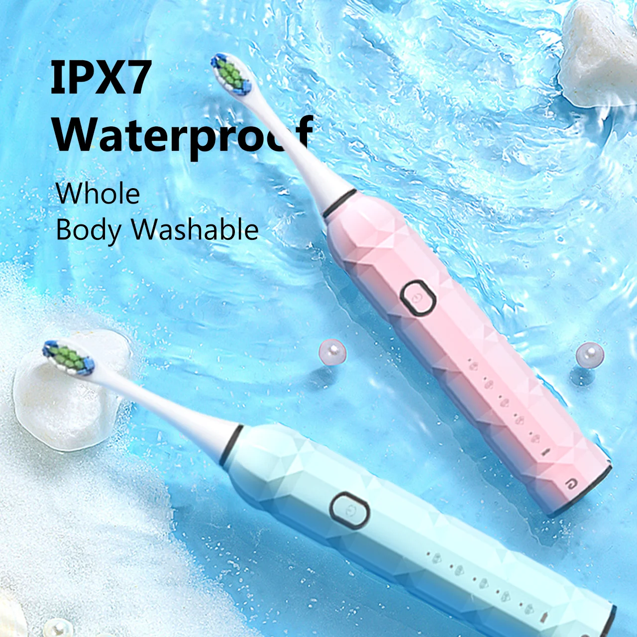 

Sonic Electric Toothbrush Brushheads Washable Whitening Adult Timer Brush 5 Modes USB Charger Rechargeable Tooth Brushes