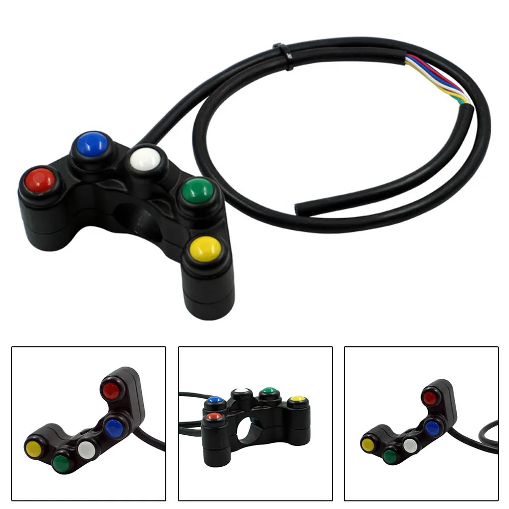 

High Quality Universal 5 Button Motorcycle Handlebar Switch Assembly For Race High Quality Motorcycle Handlebar Switch