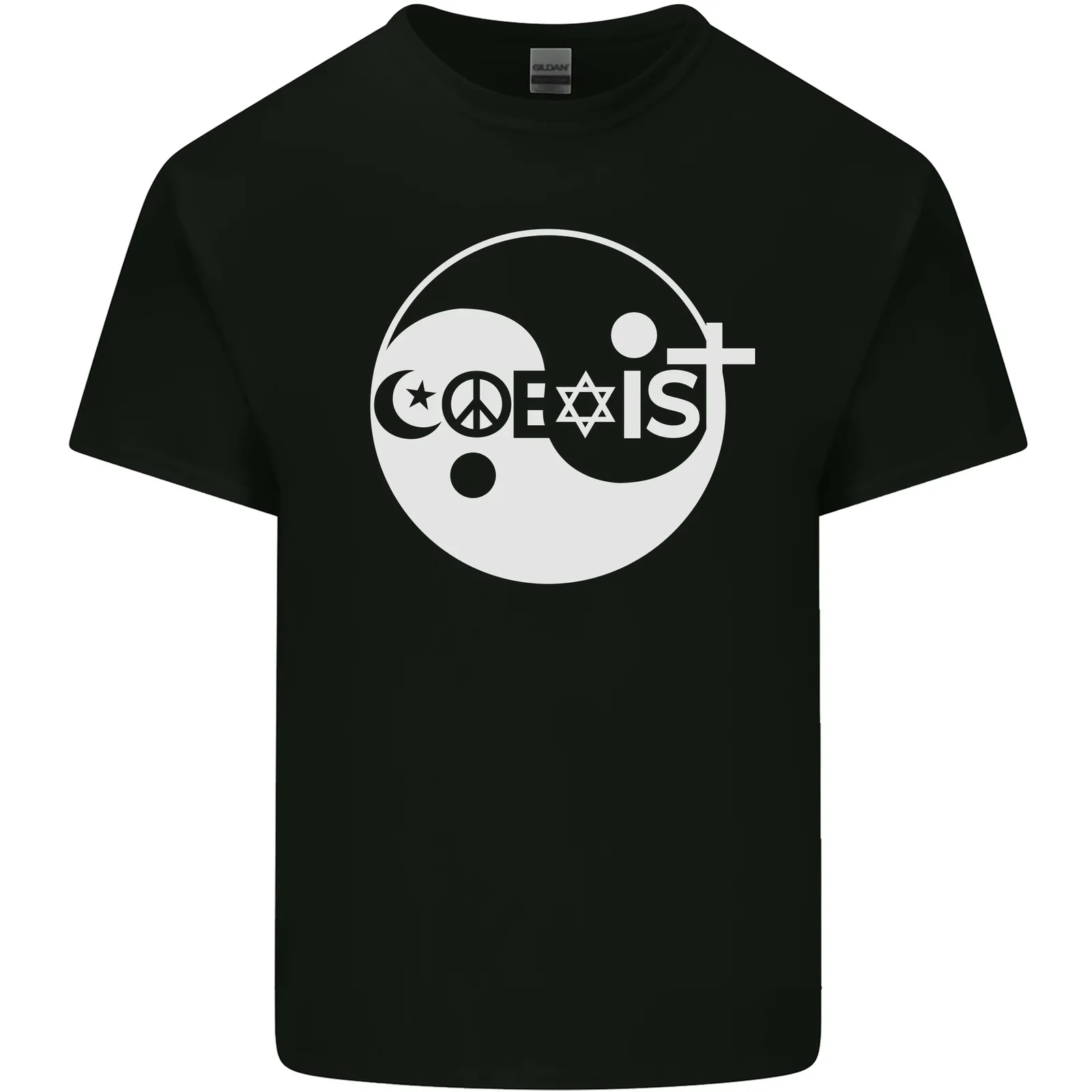 Coci World Peace Love Religion Hippy Anti War T-Shirt In Cotone Da Uomo Tee Top