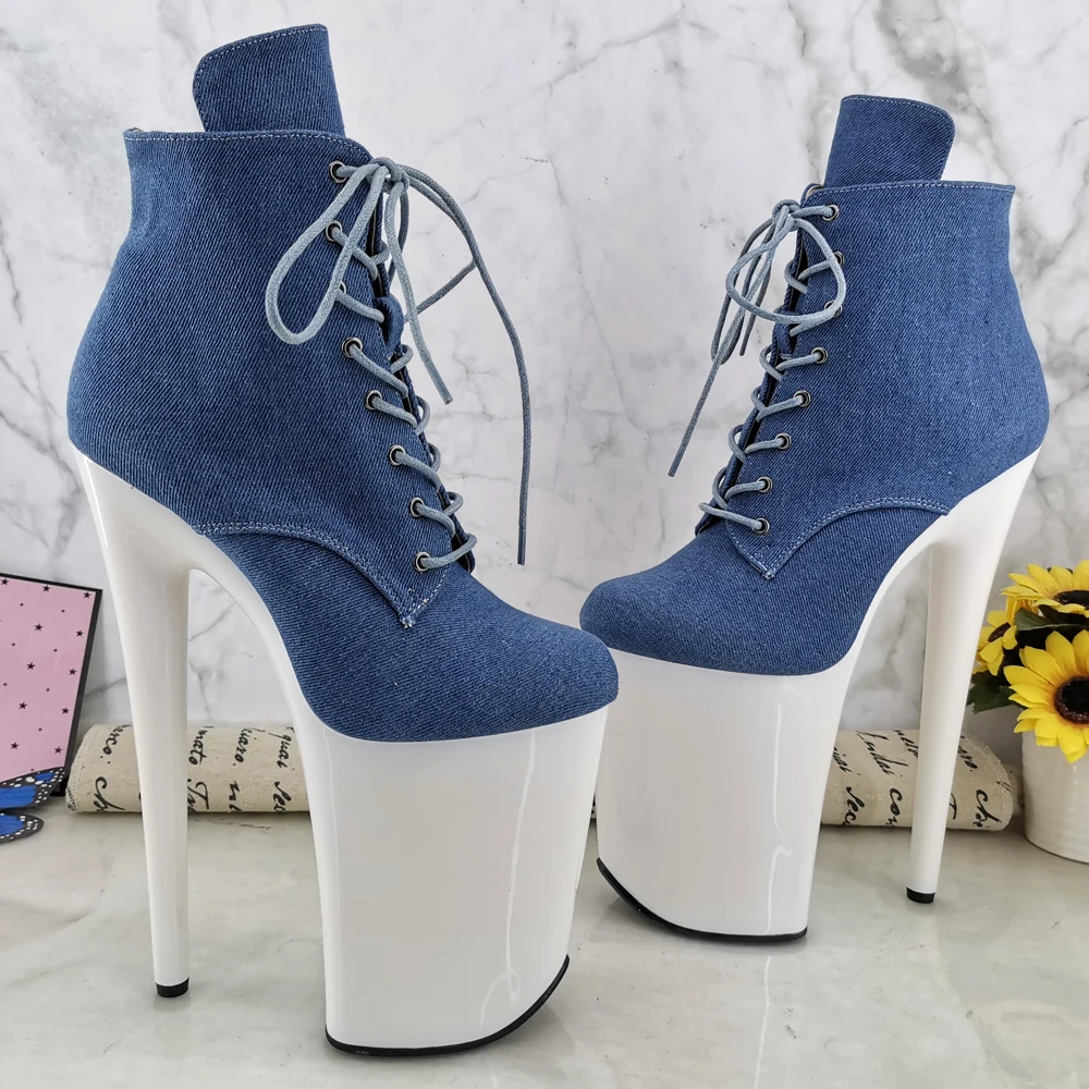 Leecabe 23CM/9inches Leopard Pole dance shoes High Heels Pole Dance