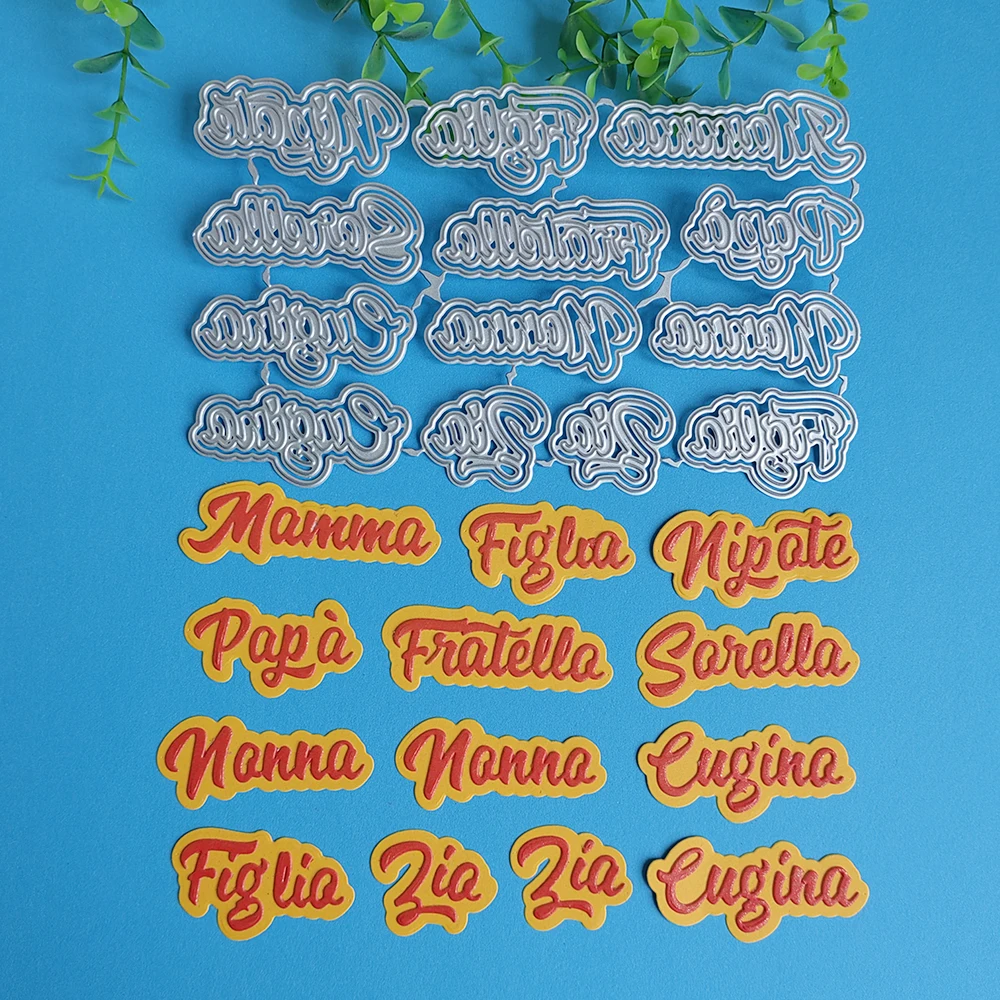 13 Bellissime Espressioni Italiane Taglio Muore Per Lettere Inglesi, Album, Rilievi, Francobolli Artigianali, Album Fotografico Puzzle