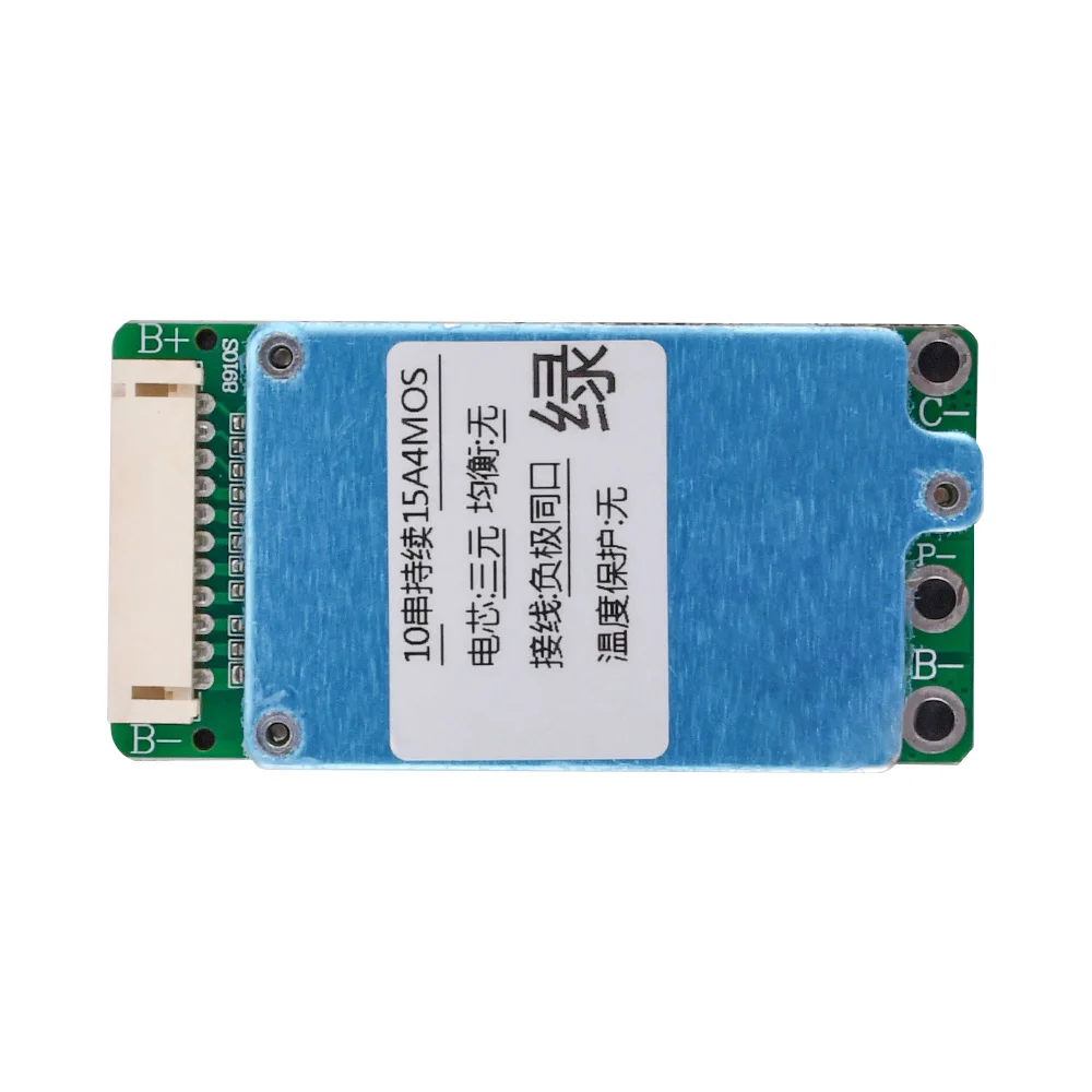 36V 15A lityum batarya koruma modülünün arka yüzü