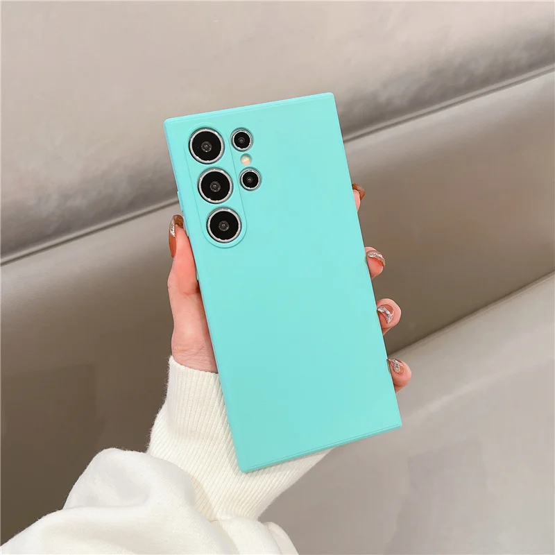 Premium Liquid Silicone Shockproof Phone Case with Soft Square Frame Design