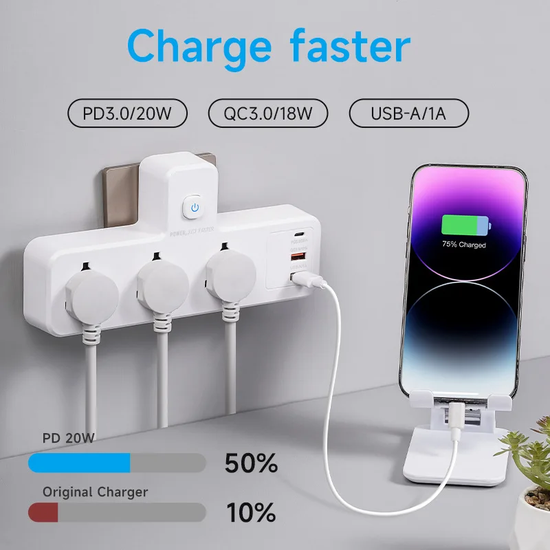 EU UK AU US Plug AC Outlet Power Strip Universal Network Filter USB Type C Adapter for Home power strip,plug adapter,electrical socket,power socket,power plug adapter