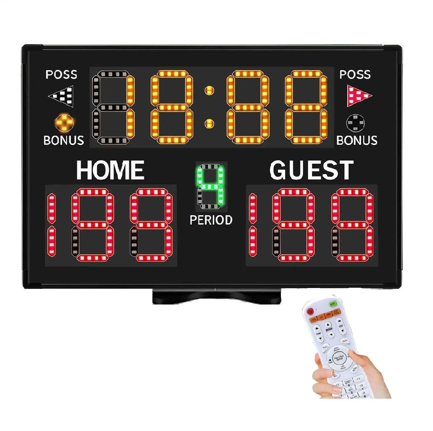Multisport 11 & 15 Digits Electronic Scoreboard Tabletop Portable LED Score Board for Basketball Volleyball Table Tennis Scoring