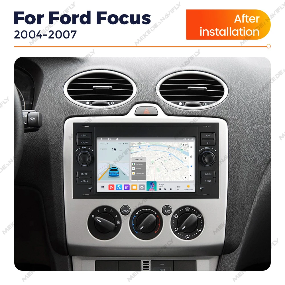EU Shop Auto Radio Intelligente Stereo Multimedia 4G GPS Navigation CarPlay Auto Für Ford Focus Mondeo S/C-MAX fiesta Fusion Kuga – Detail 3