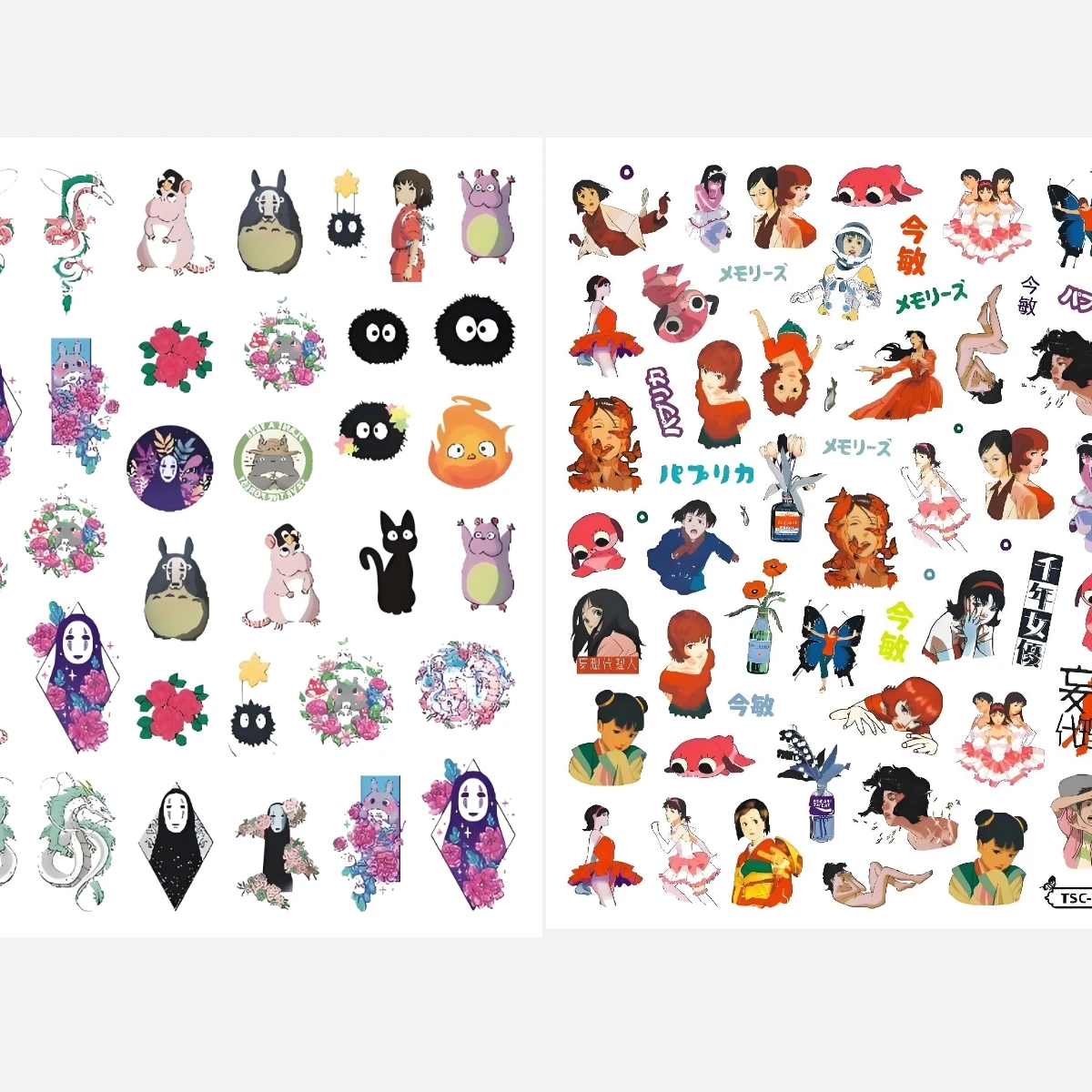 TSC-103 Hayao Miyazaki Neighbor Totoro Howl Face Man Anime Collection 3d Nail Art Stickers for DIY Nail Fashion
