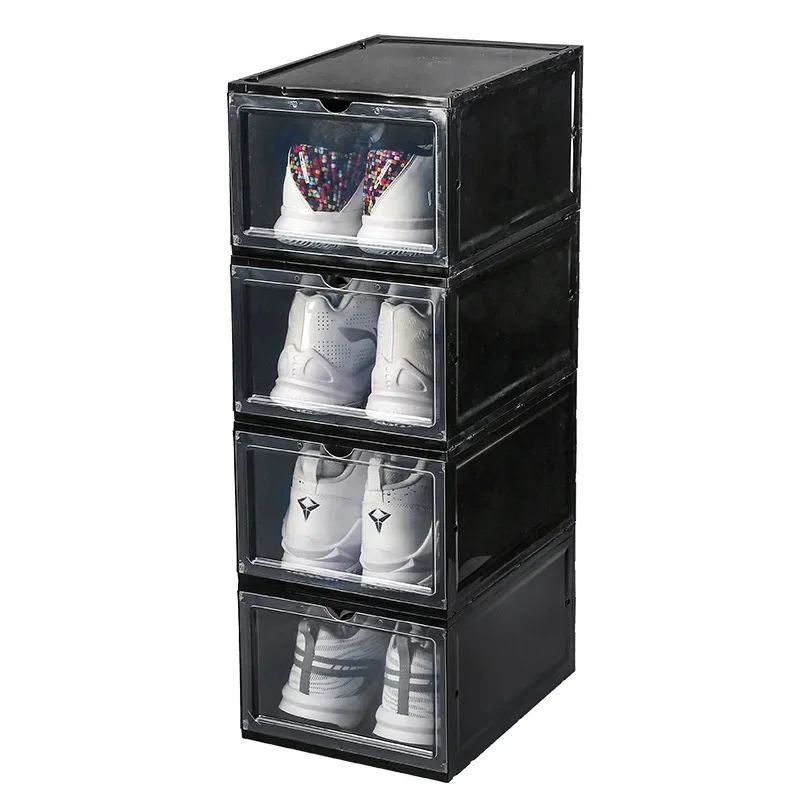 Installation-free Folding Transparent Brand New Acrylic Thickened Hard Section Household Storage Supplies Sports Shoe Box 5