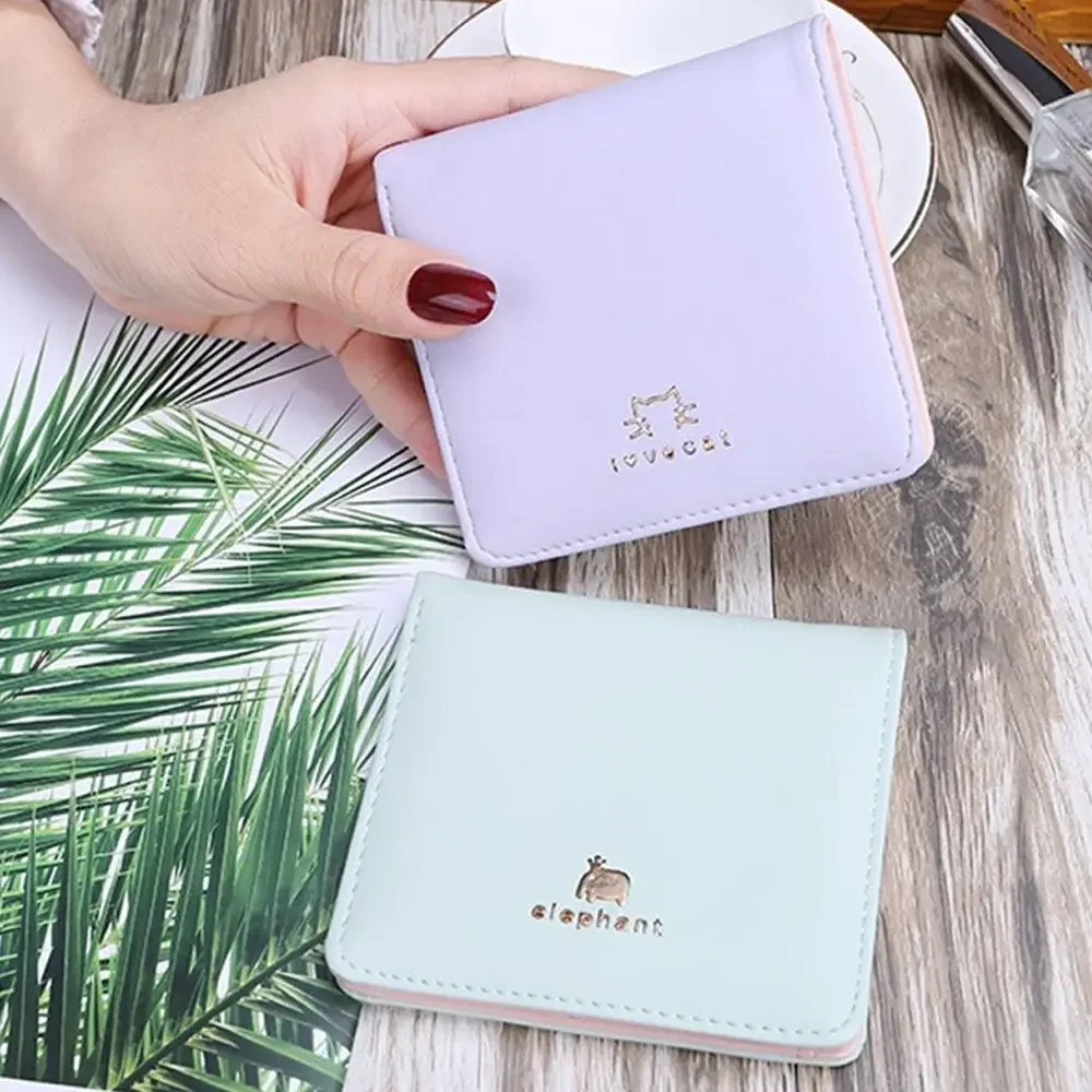High Quality Women's Short Cute Wallets Ladies Small Wallet Student Two-fold Purse Female Fashion Money Bag