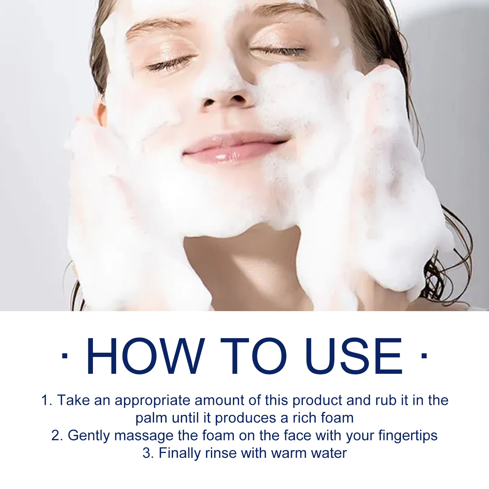 Facial Cleanser Anti Acne Oil Control Blackhead Remover Shrink Pores Deep Cleansing Acne Treatment Moisturizing Face Wash 100g 6