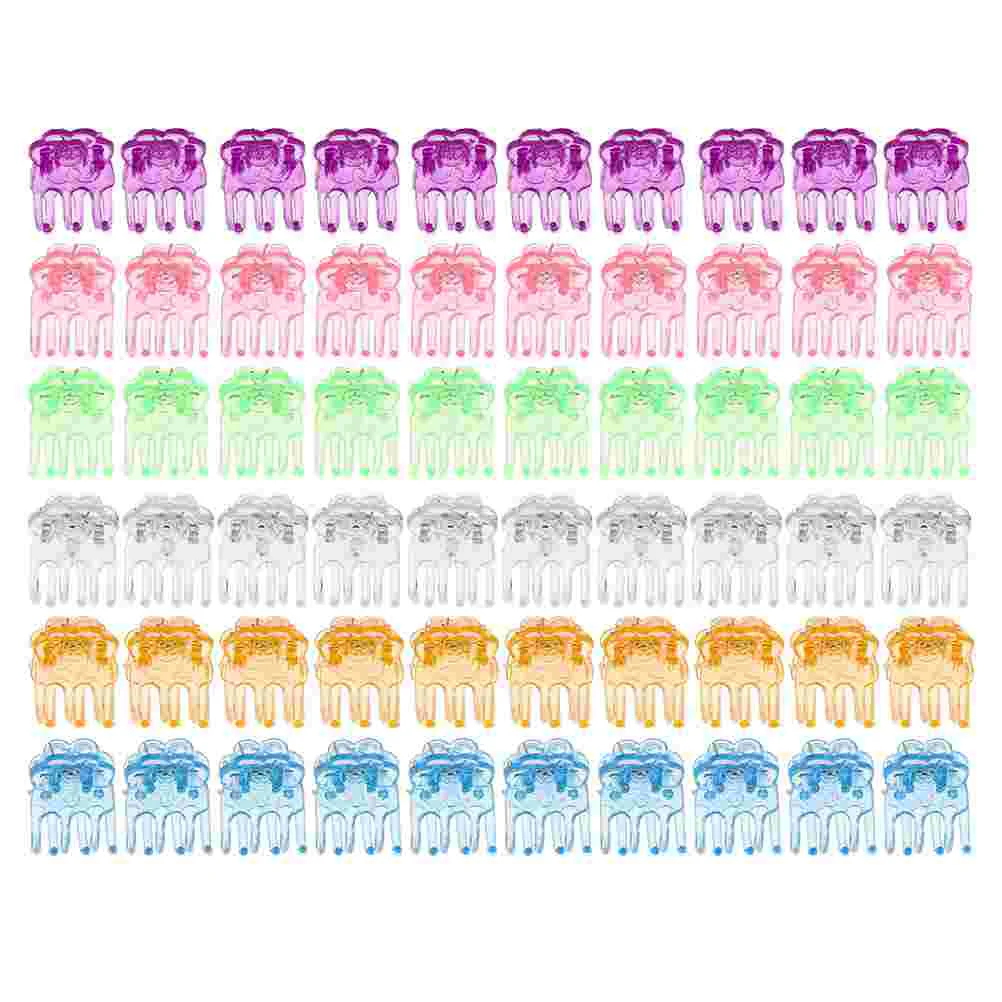 

120 Pcs Orchid Clip Plastic Flower Shaped Clips Colorful Vines Fixation Gardening