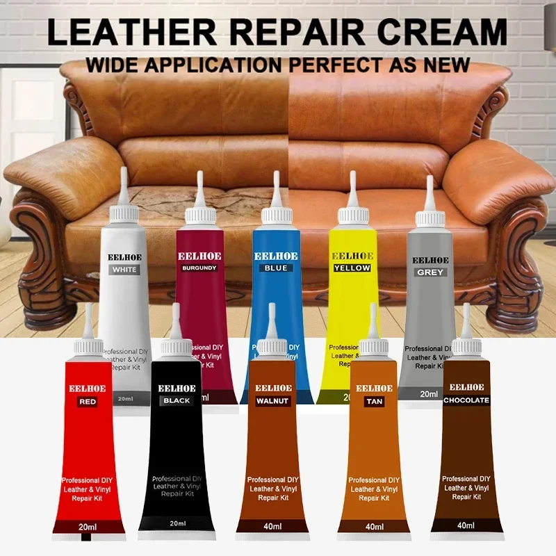10Color Car Leather Repair Gel Repair Agent Vinyl Repairing Tool Car Leather Complementary Sofas Coats Refurbishing Paste
